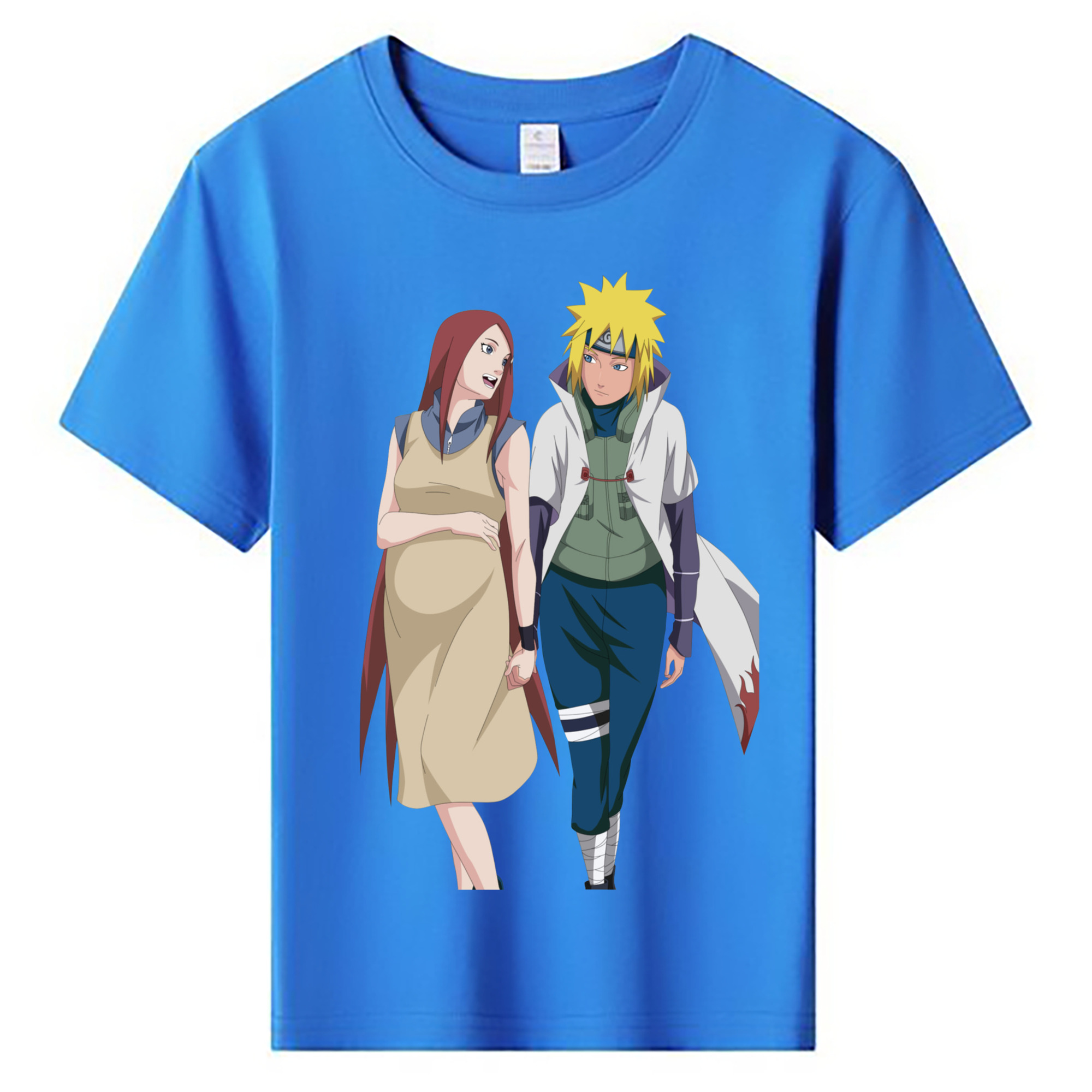 （画像用） NARUTO -ナルト- 波風 ミナト Namikaze Minato 綿100％キッズTシャツ（フロントプリント）